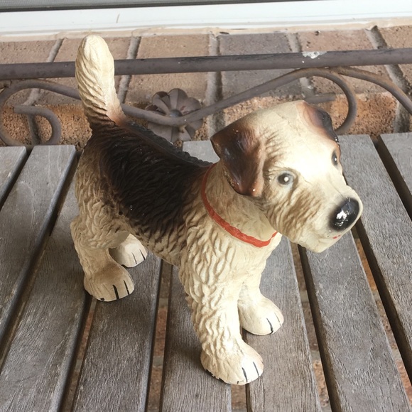 Vintage Accents Cast Iron Fox Terrier Dog Door Stop Poshmark